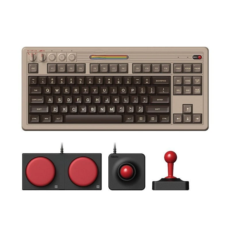 Retro Gaming Universe - Retro87C64 retro mekanik oyun klavyesi kablosuz