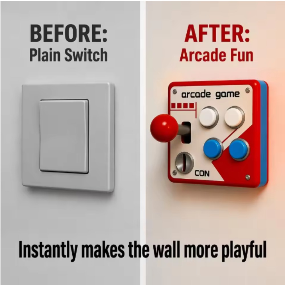 Retro Gaming Joystick - Retro Arcade Joystick Anahtar Paneli Kapağı,