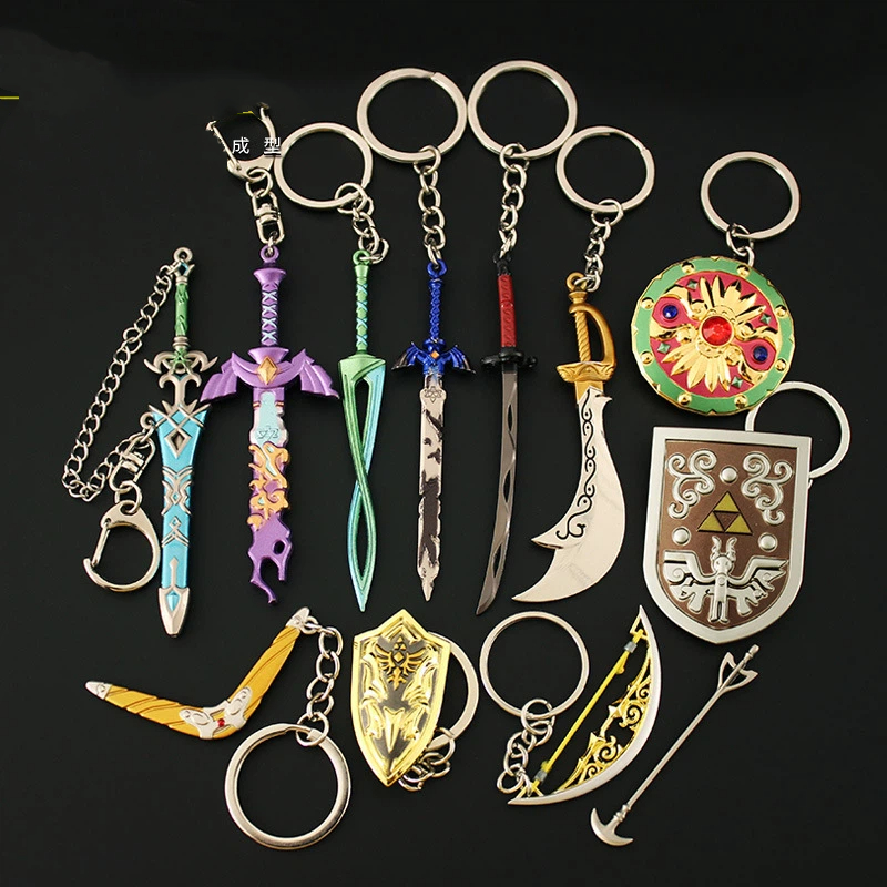 Retro Gaming Keychain - Oyun Zelda Link Usta Kılıç anahtarlıklar