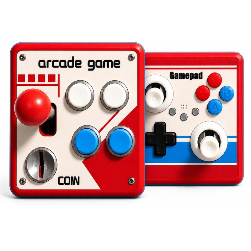 Retro Gaming Joystick - Deliksiz Işık Anahtarı Kapağı Retro Arcade