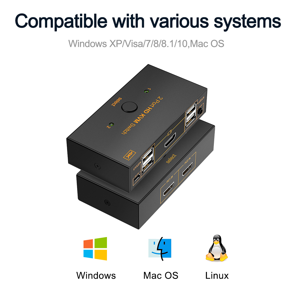 KVM anahtarı USB 2.0 HDMI uyum - Controller Adapter Usb incelemesi ve fiyatı